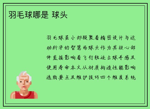 羽毛球哪是 球头